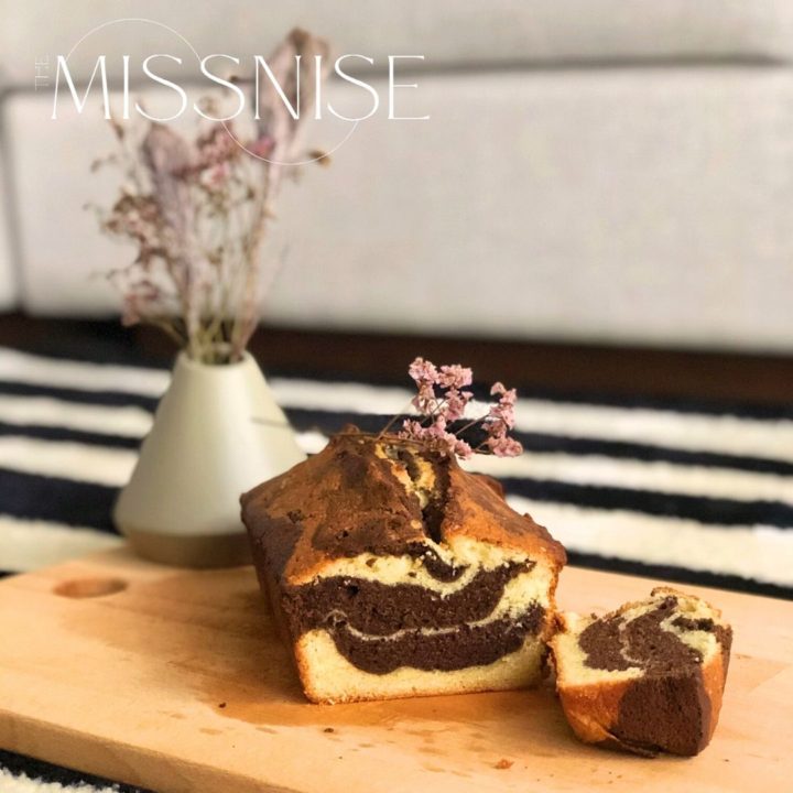 Marble Loaf Cake With Chocolate Ganache - Rich And Delish